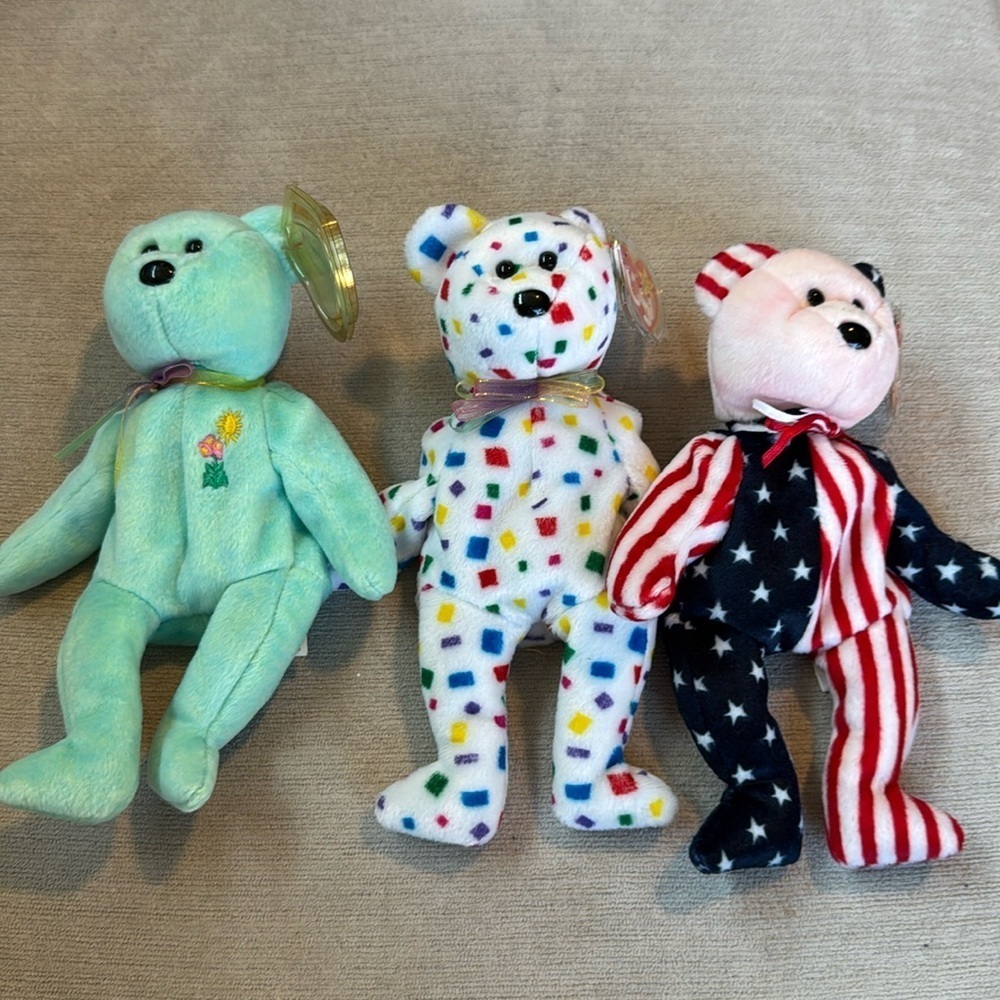 Ty Beanie Baby Original 2K with errors set of 3